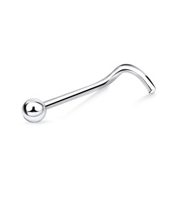 1.3 mm. Ball Curved Nose Stud NSKB-843